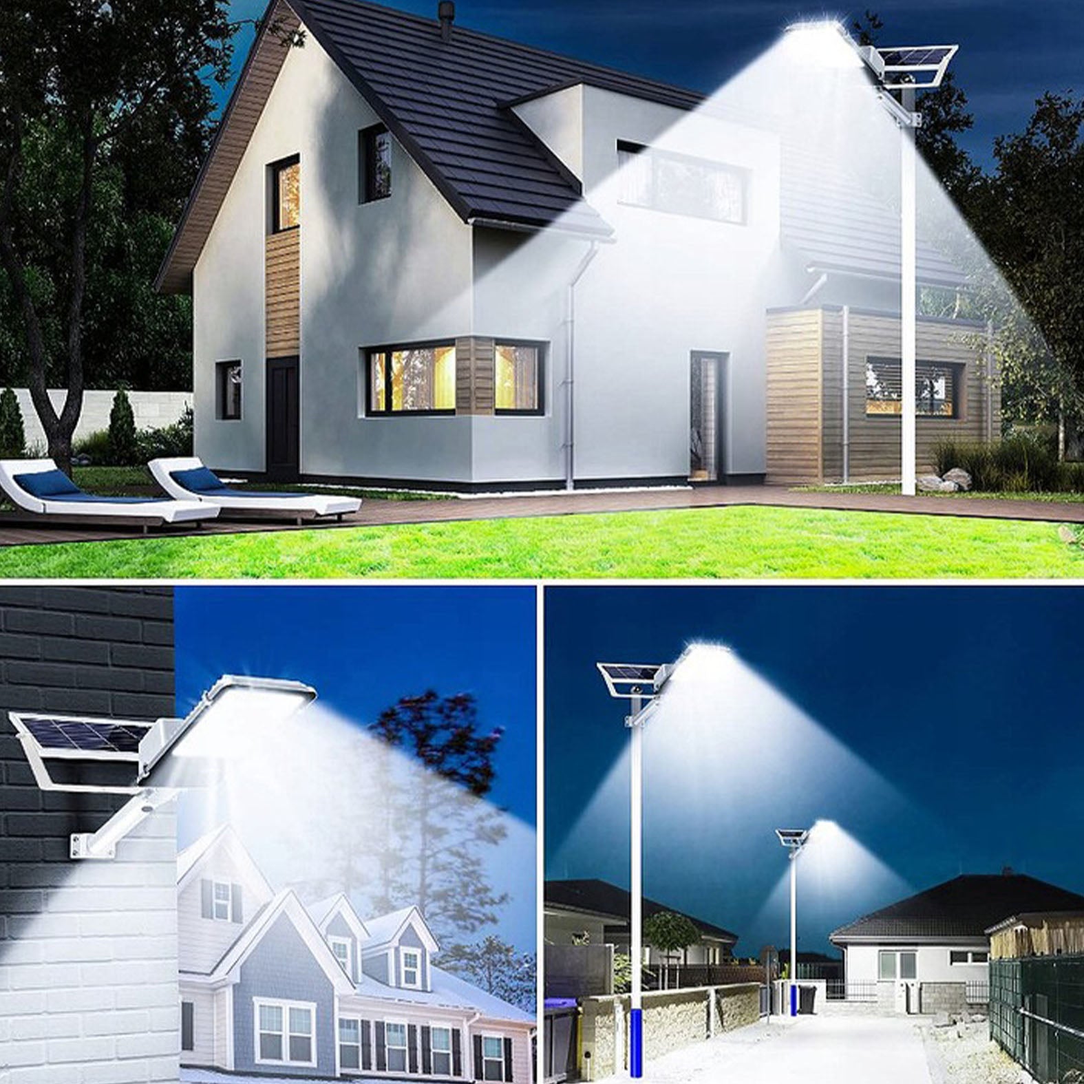 Výkonná solární lampa, soumrakový senzor, dálkové ovládání, Vögler Professional 2000W