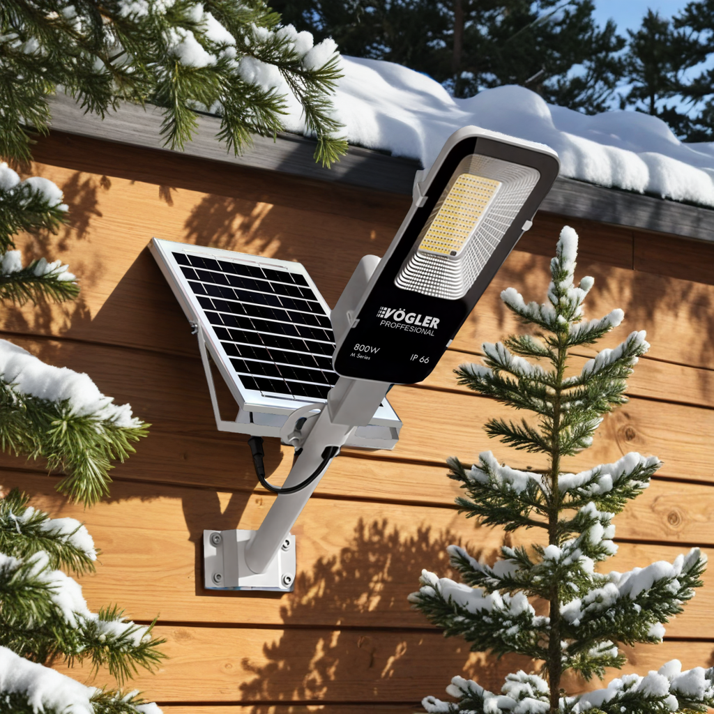 Výkonná solární lampa, soumrakový senzor, dálkové ovládání, Vögler Professional 800W