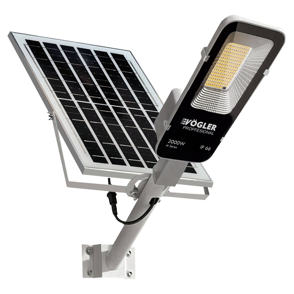 Výkonná solární lampa, soumrakový senzor, dálkové ovládání, Vögler Professional 2000W