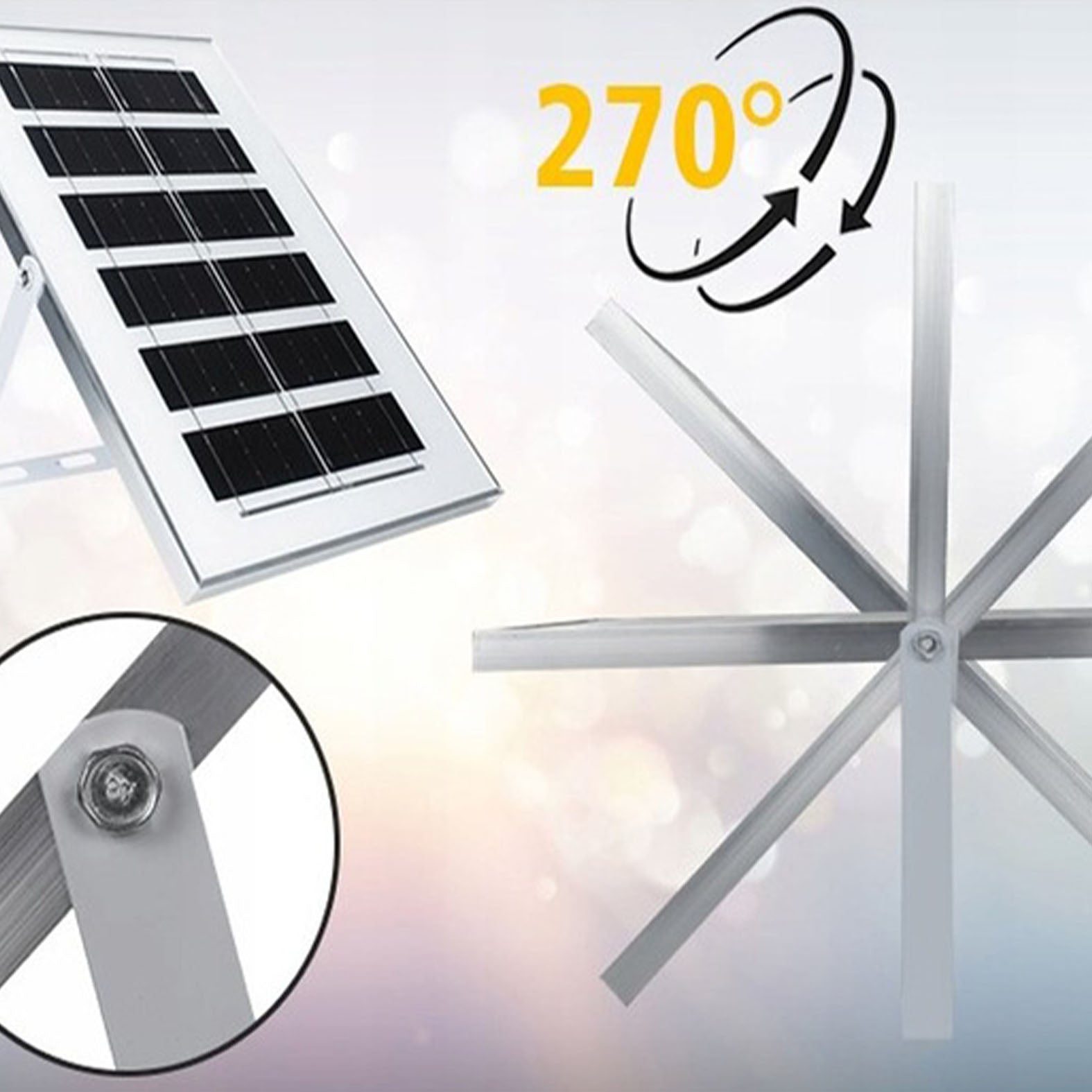 Výkonná solární lampa, soumrakový senzor, dálkové ovládání, Vögler Professional 1500W